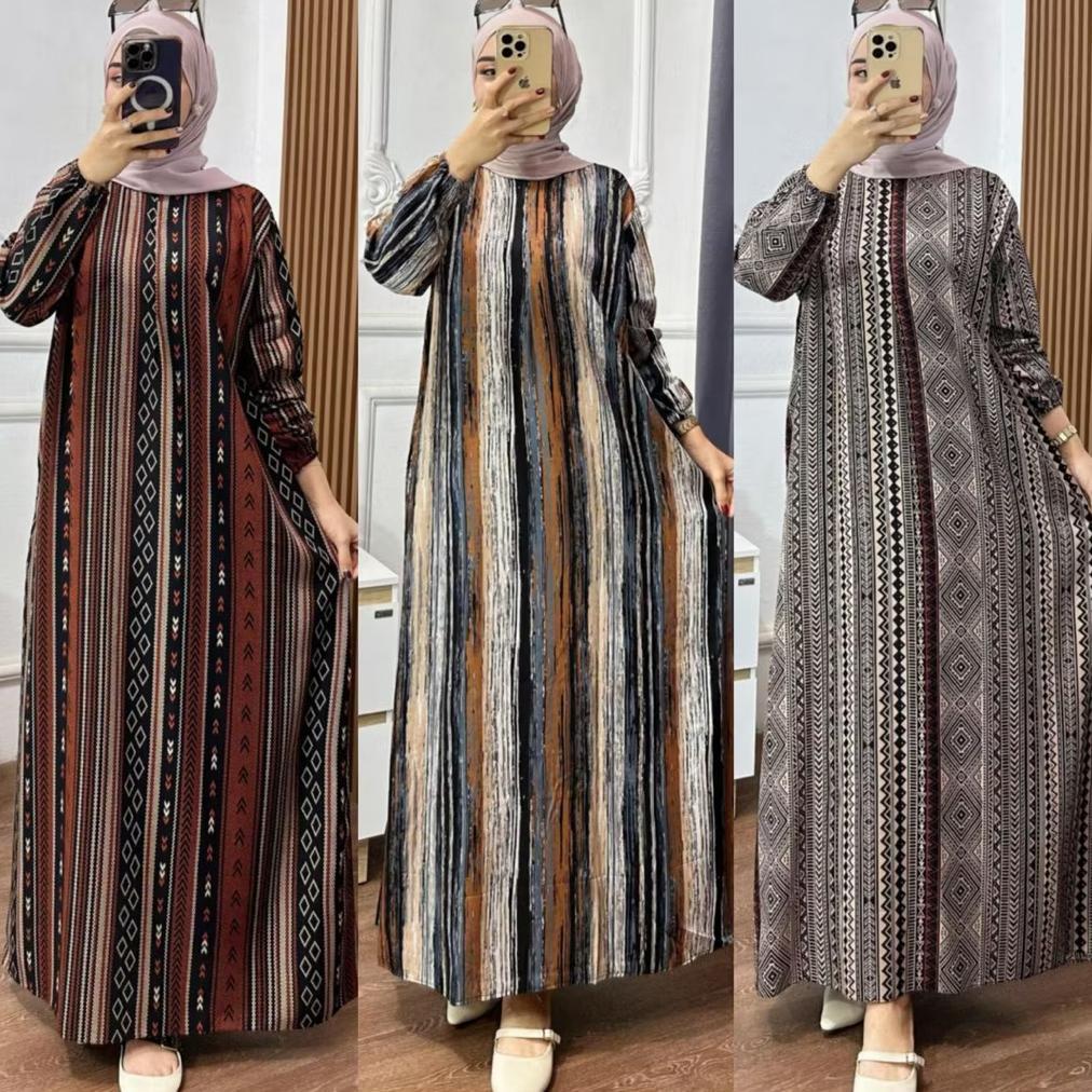 Gamis Anita Dress Panjang - Gamis Rayon Premium Viscose - Gamis Nyaman Dipakai Bahan Adem Sejuk LD 1