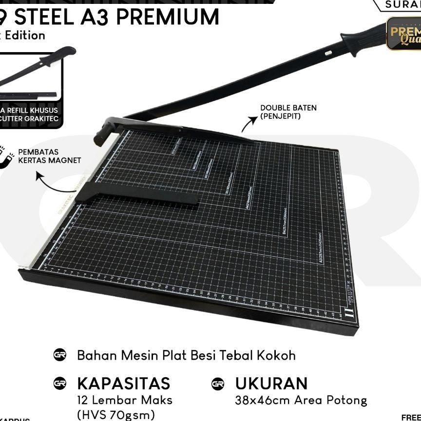 Paper Cutter A3 ( Alat Potong Kertas ) Pemotong Kertas Alat Potong /Mesin Pemotong Kertas
