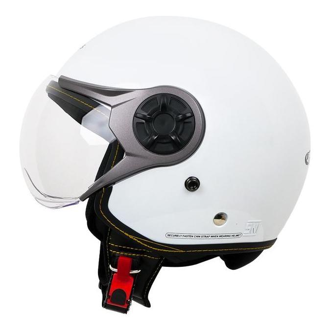 Helm Cargloss YRM Visor Hardcoat Half Face - White