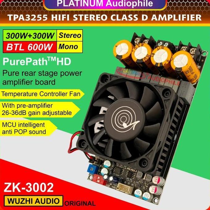 ORIQIR TPA3255 Amplifier Class D 600W Stereo / BTL Bridge Hifi HD Sound High Power Original Wuzhi ZK