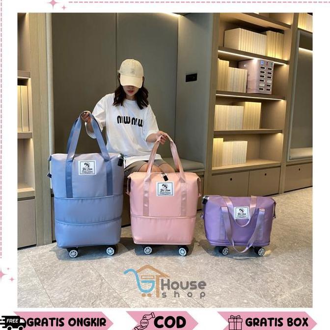 Ye Som Tas Traveling Roda Bisa di Gembok Tas Duffel Jumbo-Tas Jinjing 3 Tingkat-Tas Travel Roda Wate