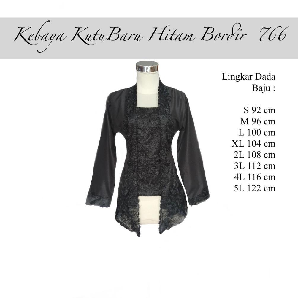 Grosir Kebaya Kutu Baru Bordir Hitam Yuri 766