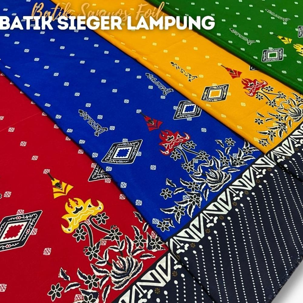 Discount Kain Batik Motif Siger Lampung Bahan Sanwos Foil Dan Dobby Halus Meteran