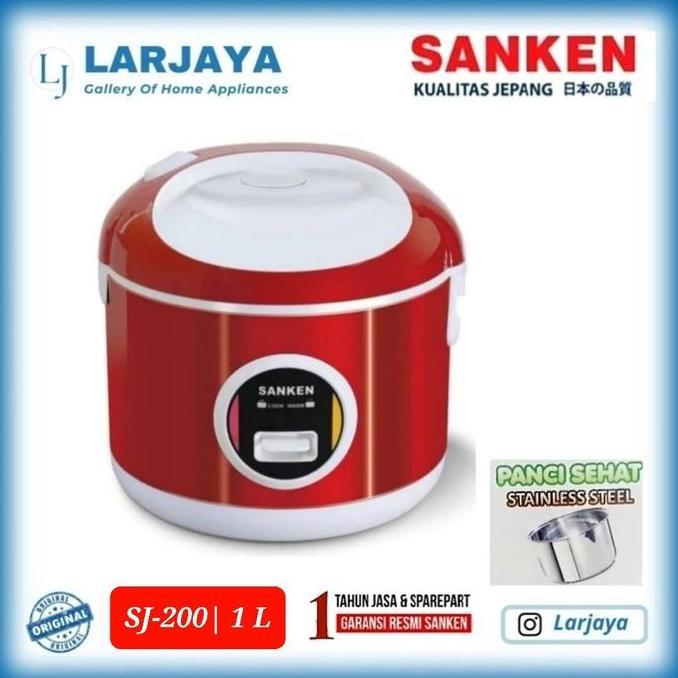 TERMURAH - RICE COOKER 1 Liter SANKEN SJ-200 | MAGIC COM 1 Ltr Merah-Putih