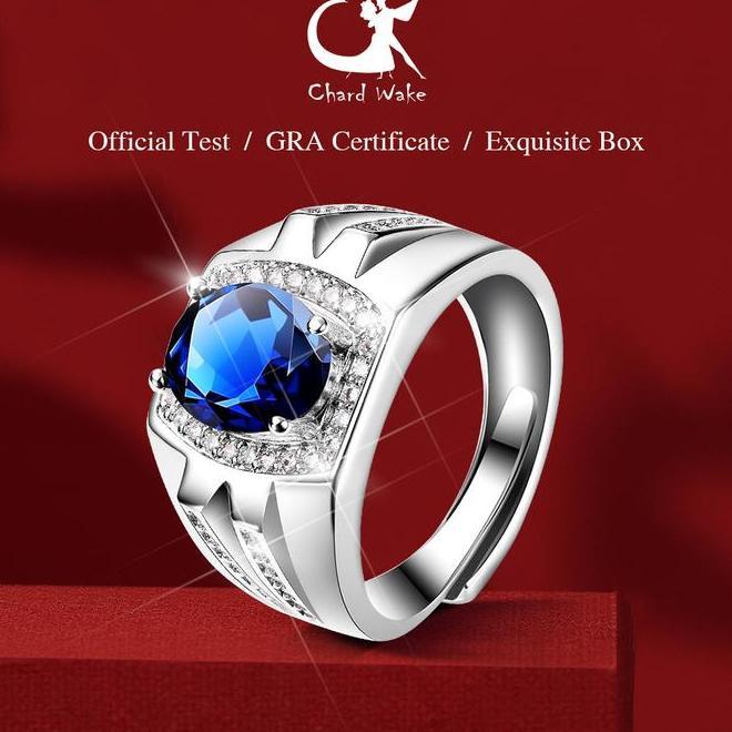 Chard Wake Cincin Pria Berlian Perhiasan Tunangan Sertifikat Gra Cincin Cowok