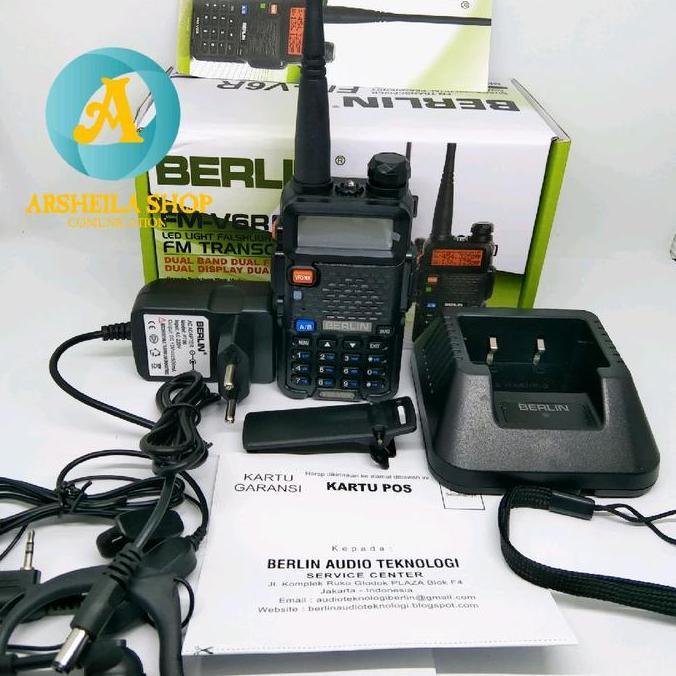 TERBARU - Ht Berlin fm uv 6r dual band original Hitam 5KM