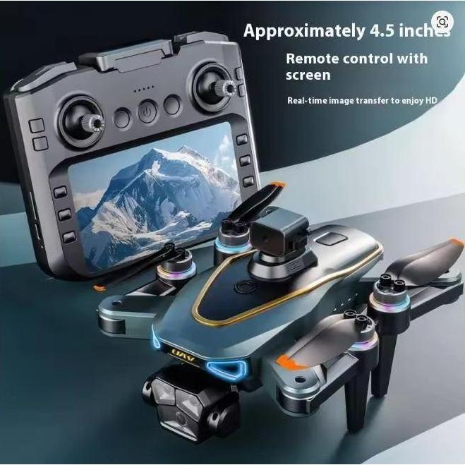 TERMURAH - NEW Drone P30 GPS 8K Dual Camera 5G Laser Anti Tabrak 4.5inch Rc Screen Remote Control RC