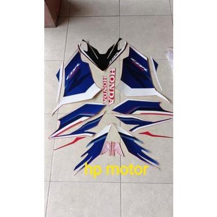 Sticker Striping Cbr150R Cbr150 R K45R Tricolor Merah Biru Full Set Full Body