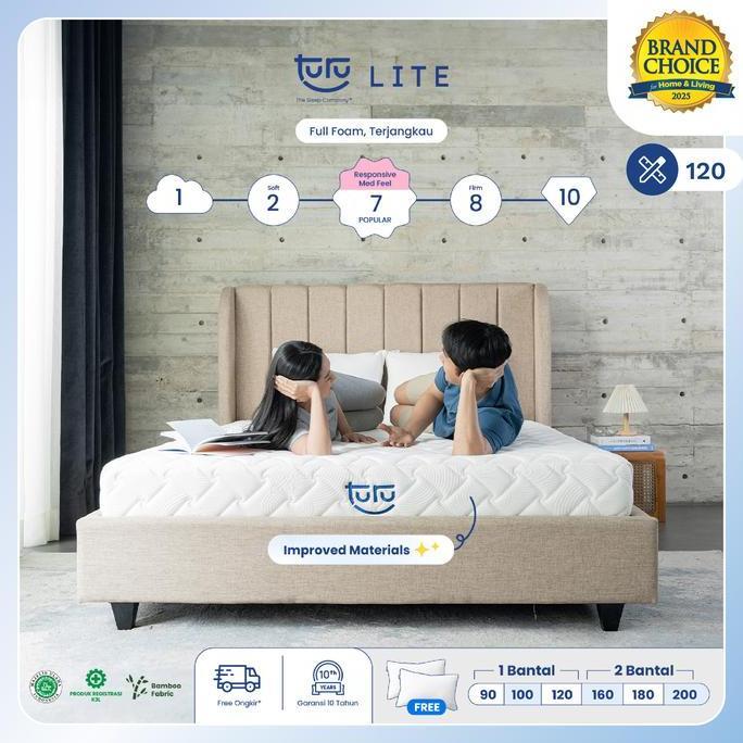 Kasur Base Support Foam TURU LITE ukuran 120x200 (Double) FREE BANTAL