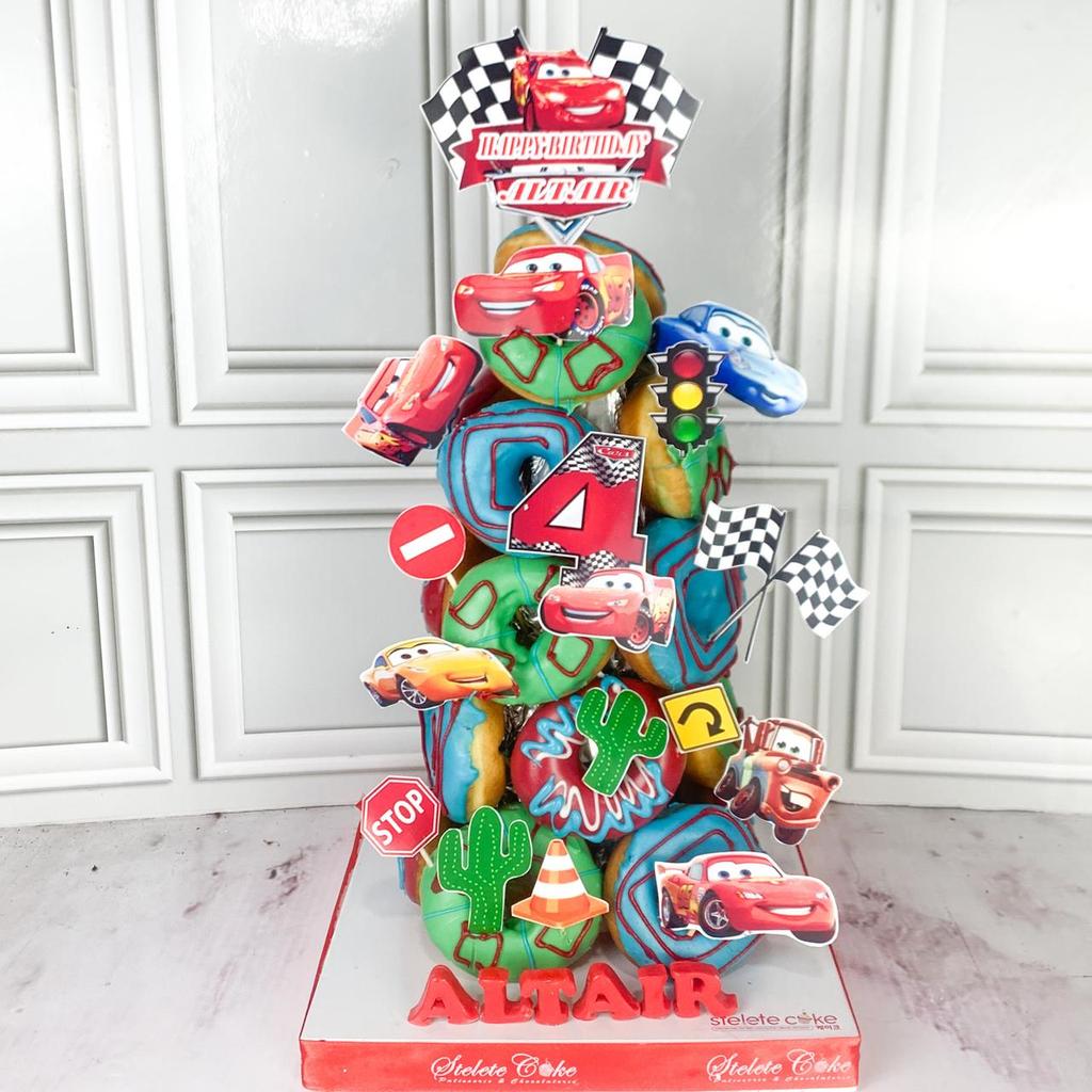 Donat/Donat Ulang tahun/Donat Tower Tema MCQueen/Donat Tower jakarta