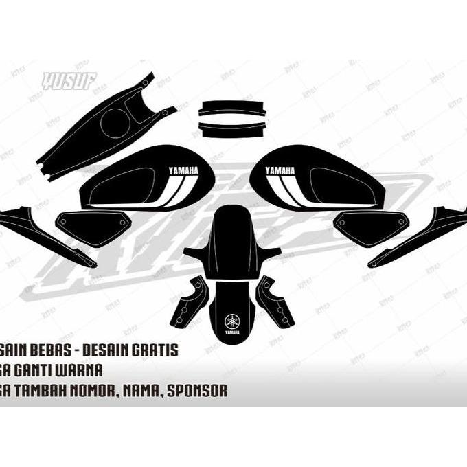 Decal Yamaha Xsr Stiker Yamaha All New XSR Full Body MERAH HITAM