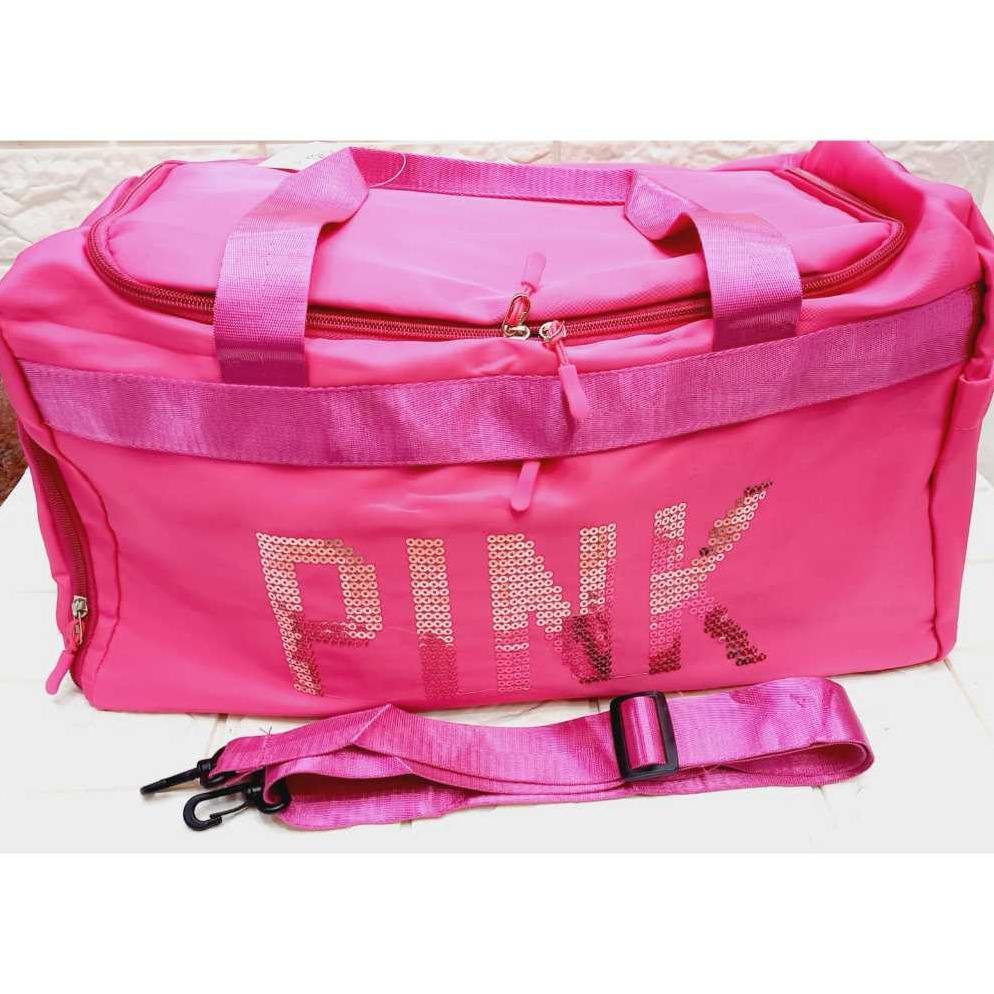 Tas Travel PINK Tas Gym Tas Olahraga Pink Fashion Import #1260 Trevel bag