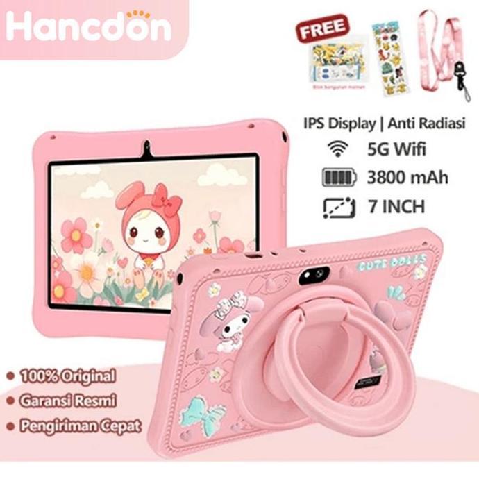 Briliea122 - Hancdon7 inch tablet anak/Tablet Edukasi Anak F06 Dengan Kemasan Tas / Tablet Android U