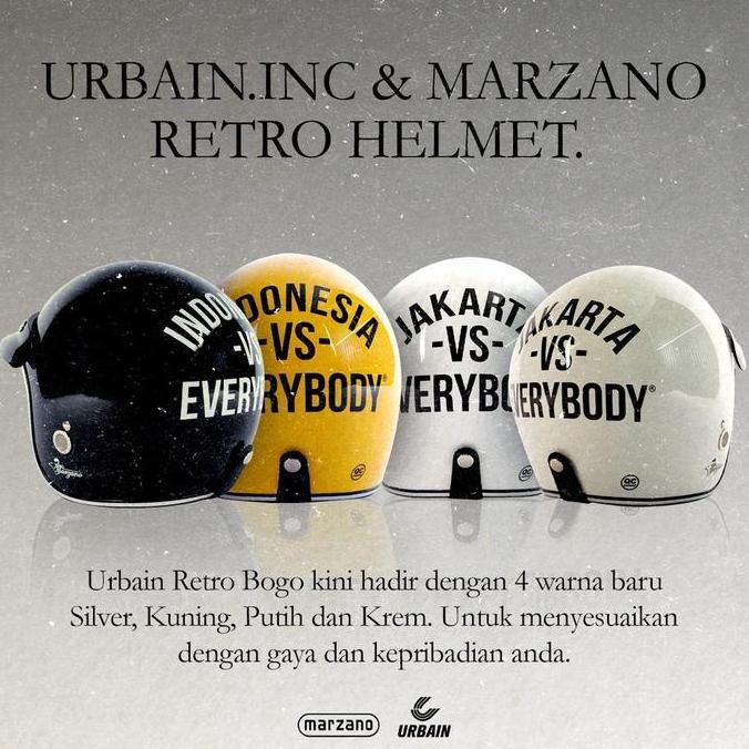 Marzano Helmet - Helm Retro Marzano X Urbain Colour Series