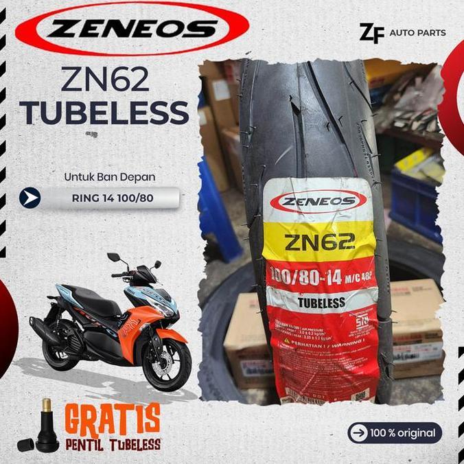 BAN MOTOR AEROX ZENEOS ZN62 Ring 14 TUBELESS DEPAN BELAKANG AEROX