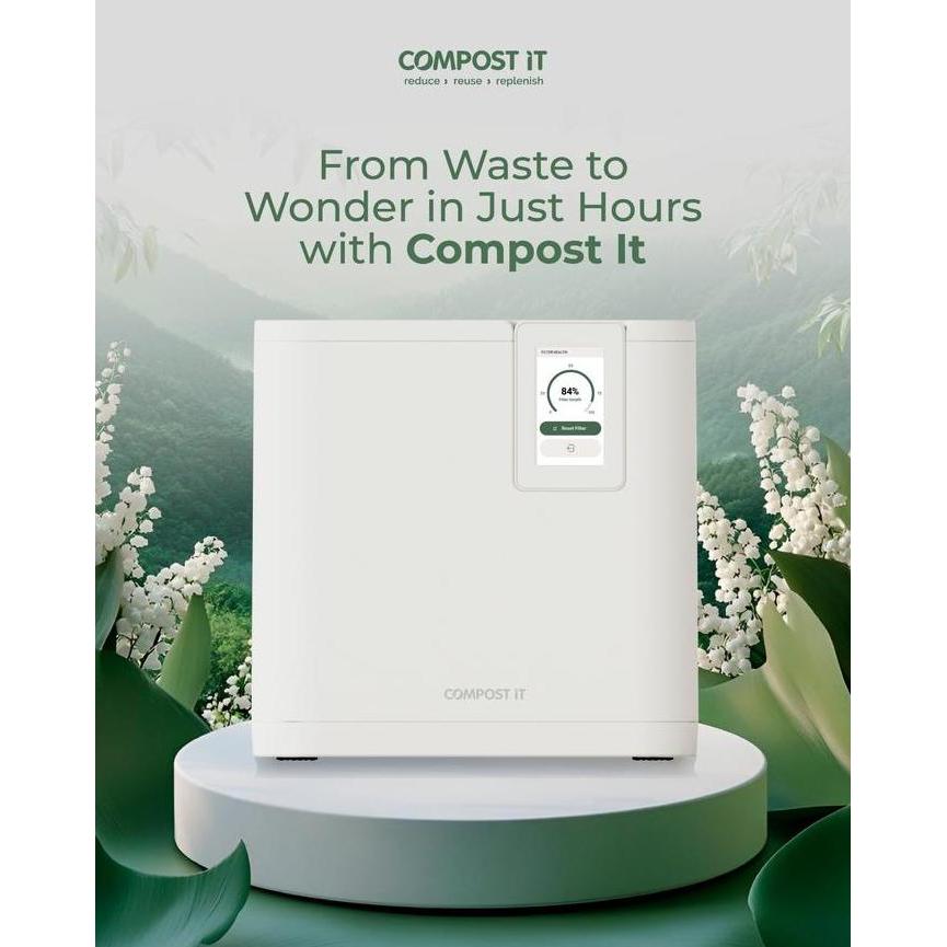 Nanabee312  - Compost It TerraPlus 4.5L Komposter Listrik Rumah Tangga - Mesin Kompos Otomatis Pengo