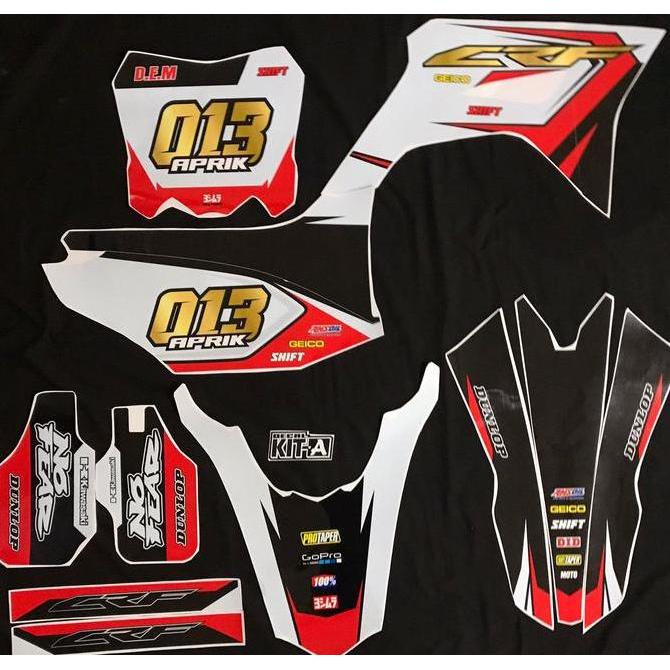 Decal Crf 150L oren putih Supermoto