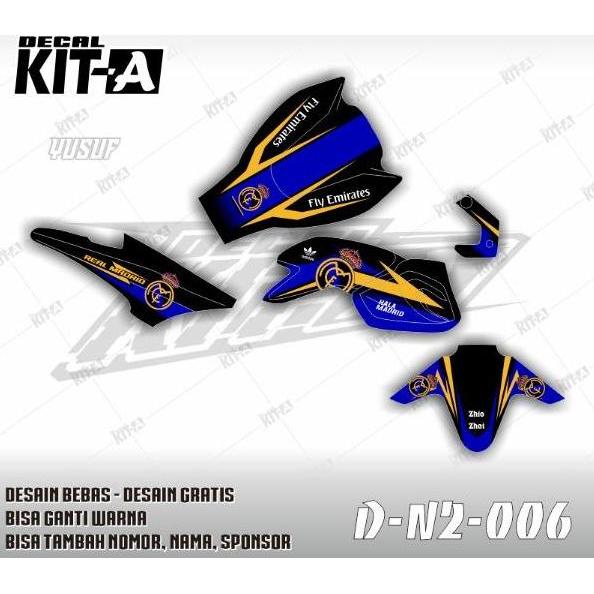 Stiker decal New CB 150 R motif Hitam Biru Kombinasi