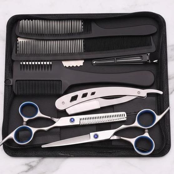 opaljavanes99  - biutte set gunting rambut 7in1 buffing stainless steel 4cr13 sm675 dengan 2 gunting