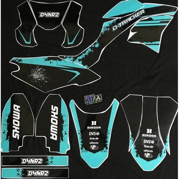 Decal klx 150 new dtracker decal klx150 dtracker new decal dtreker biru tosca hitam