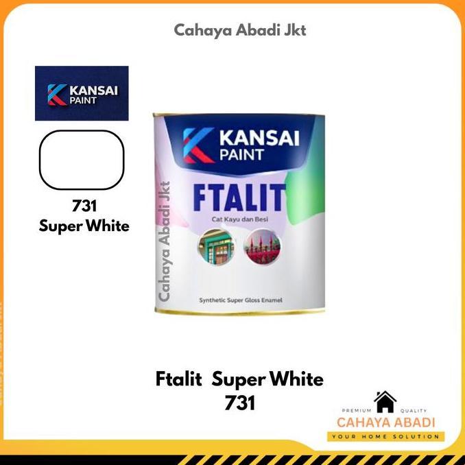 NEW Cat Minyak Kayu dan Besi Ftalit 731 Super White Glossy 20kg Pail