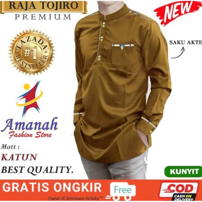 KOKO RAJA TOJIRO Premium BAJU KOKO PRIA LENGAN PANJANG MUSLIM TERBARU & TERMURAH dewasa kurta katun