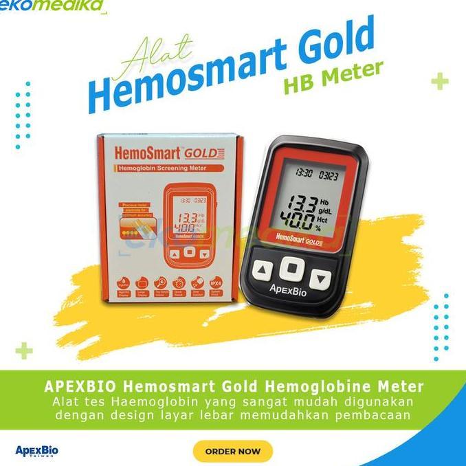 Alat Cek Hemoglobin HB APEXBIO Hemosmart Gold Hemoglobine Meter
