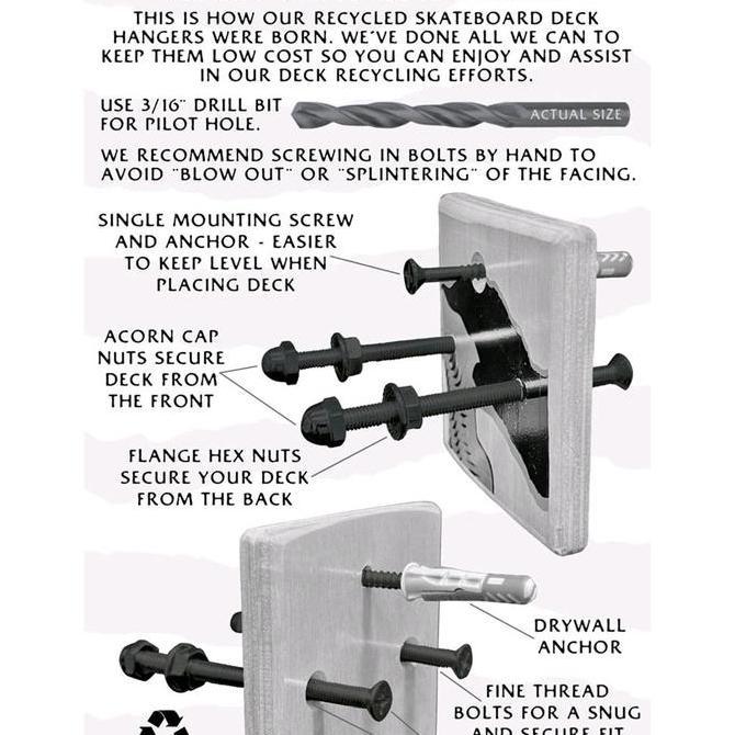 Skateboard Deck Display Deck Hanger / Gantungan Papan Skateboard