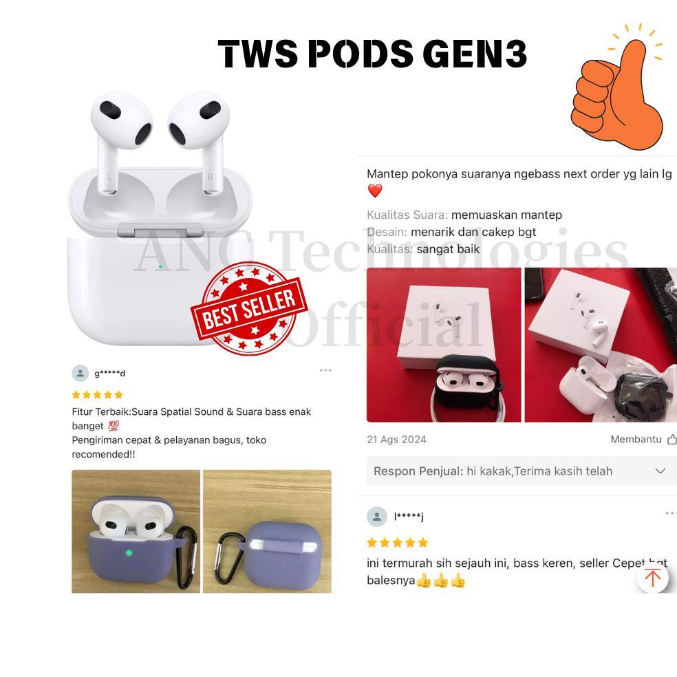 Discount TWS Pods Gen 4 Super Bass Earphone Bluetooth 9D HiFi Stereo Sound Earphone Wireless Waterpr
