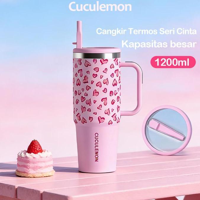 Cuculemon Tumbler Stainless 1.2 Liter Botol Minum 1200ml Tahan Panas Dingin Portable Stainless