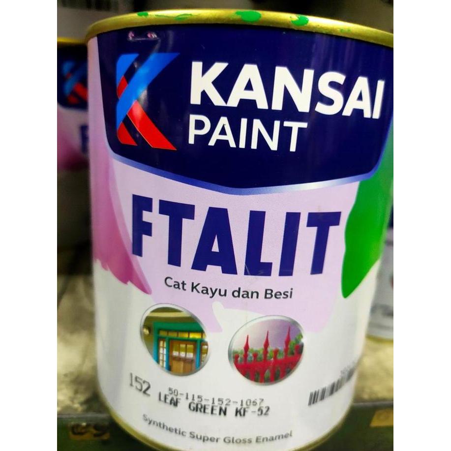 BEBAS ONGKIR - KANSAI FTALIT KF-152 LEAF GREEN CAT BESI KAYU WARNA HIJAU