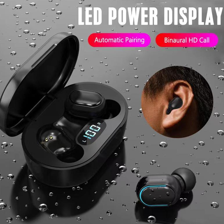 NEW JOVITECH TWS EARPHONE BLUETOOTH WIRELESS EARBUDS DIGITAL CLICK BUTTON LED DISPLAY WATERPROOF - T