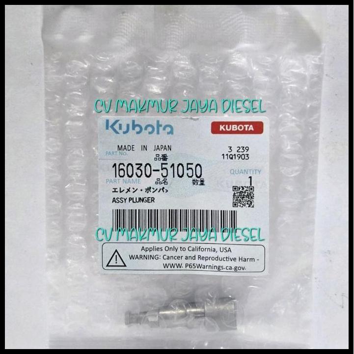 TERBARU ASSY PLUNGER D1105 16030-51050 KUBOTA 