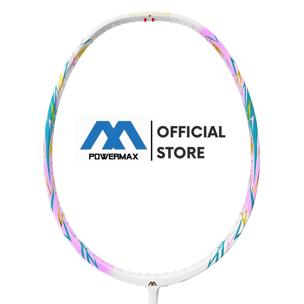 TERBARU POWERMAX Raket Badminton Air Booster 100 Ringan 7U 30 Lbs Frame Bulutangkis Wanita Full Carb