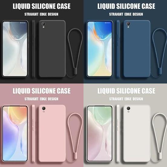 Case   untuk Oppo A53 Baby Skin FREE tali Silicone Softcase Candy Square