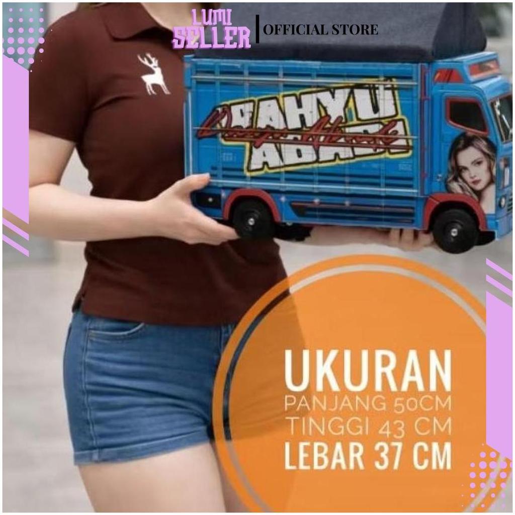 Miniatur Truk Hias Viral Custom 53x49 cm Full Variasi Pajangan Koleksi Truk Oleng Unik Mainan Trek X