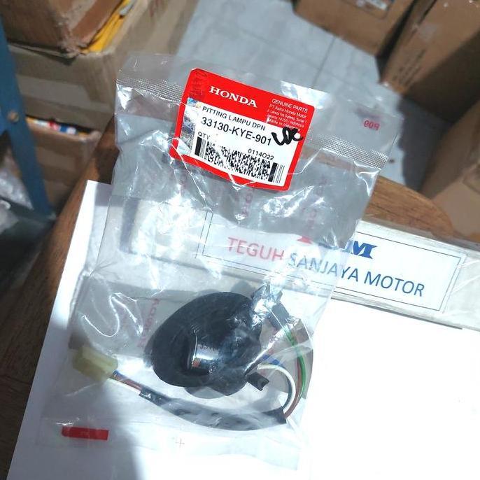 TERLARIS SOKET FITTING PITTING LAMPU DEPAN 33130-KYE-901 MEGAPRO NEW ASLI HONDA