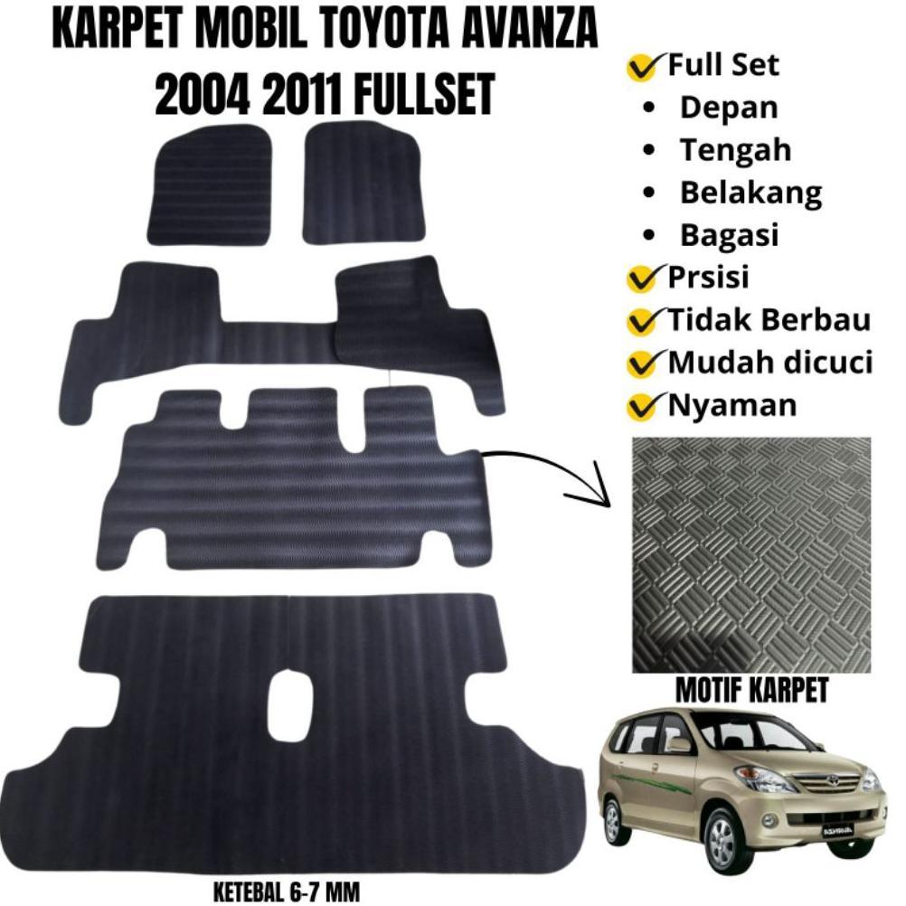 Premium Karpet Mobil Toyota Avanza 2004 2011 Fullset Alas Kaki Matras Karet Mobil Avanza 2004 2005 -