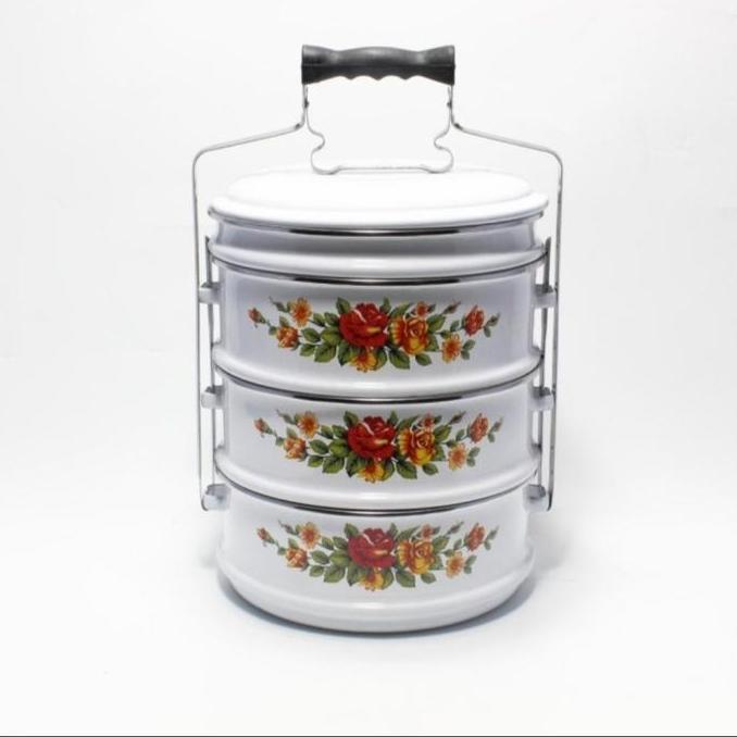 Rantang Tenong - Rantang Enamel 24 cm susun 3,5 Maspion HT