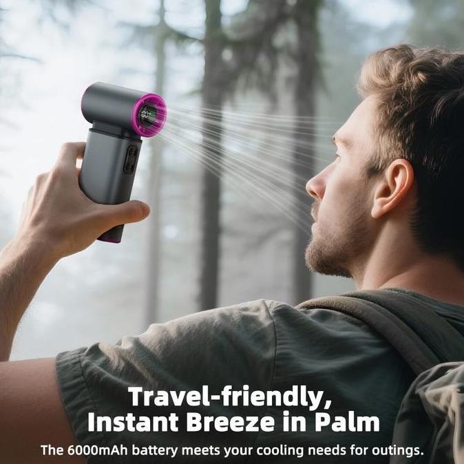 GOOJODOQ GFS009 3-in-1 Ultra High-Speed Premium Handheld Fan Up to 71000 RPM 6000 MAH LED Display Wi