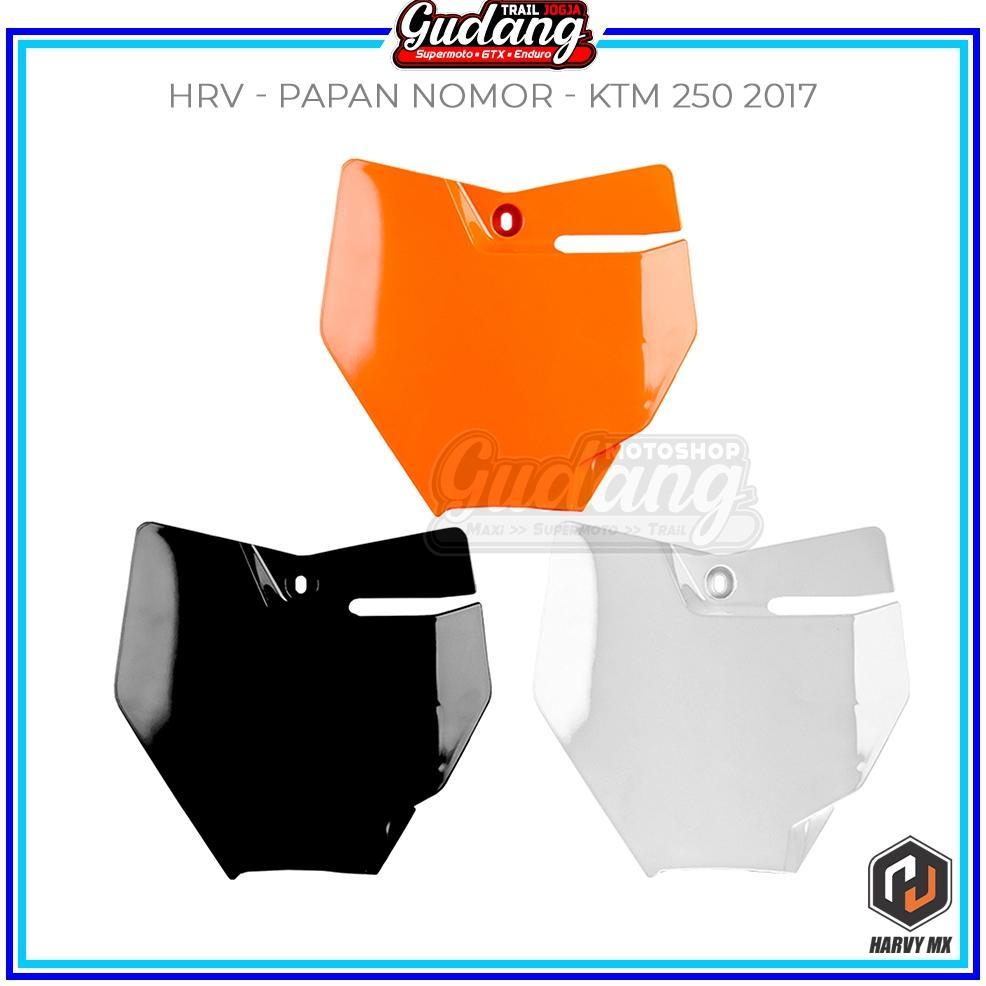 Papan Nomer Plat Nomor Trail KTM 250 2014 SIXDAY KTM 250 2017 HITAM ORANGE PUTIH [S2]