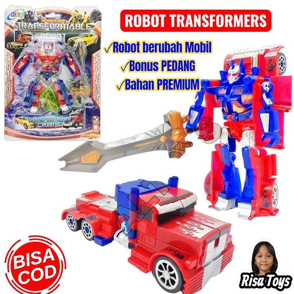 MAINAN ROBOT TRANSFORMER VIRAL BONUS PEDANG / ROBOT BERUBAH MOBIL HKR