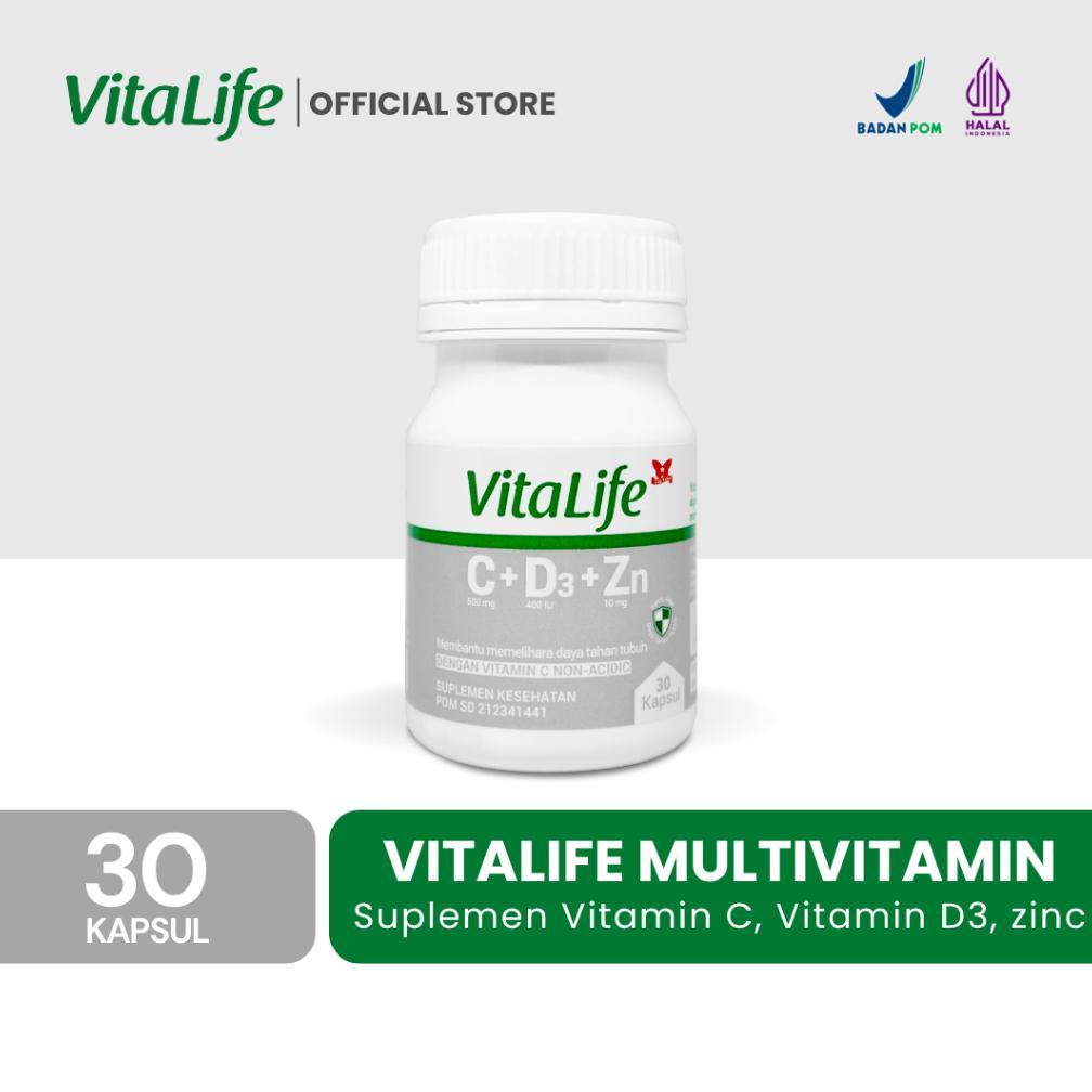 Vitalife Multivitamin C D3 Zinc - 30 Kapsul