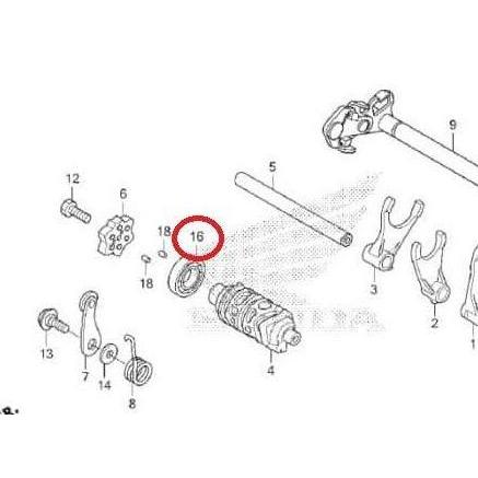 Bearing Lahar Klahar Laher Rasio Ratio Gearshift Gear Shift Drum Honda Cbr Cbr250R Cbu Cbr 250R Cbr2