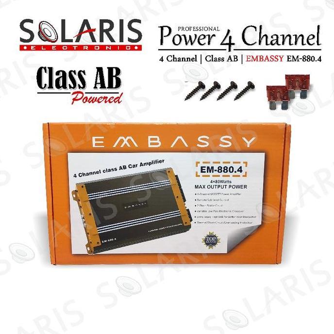 Power Mobil Embassy 4 Channel Em-880.4 Class AB Orinal