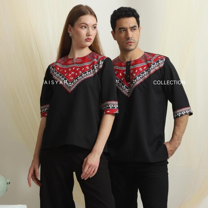 Aisyah Collection - Lenso Adat Maluku Cengkih Pala -  Atasan Etnik Maluku - Baju Cele Ambon Maluku -
