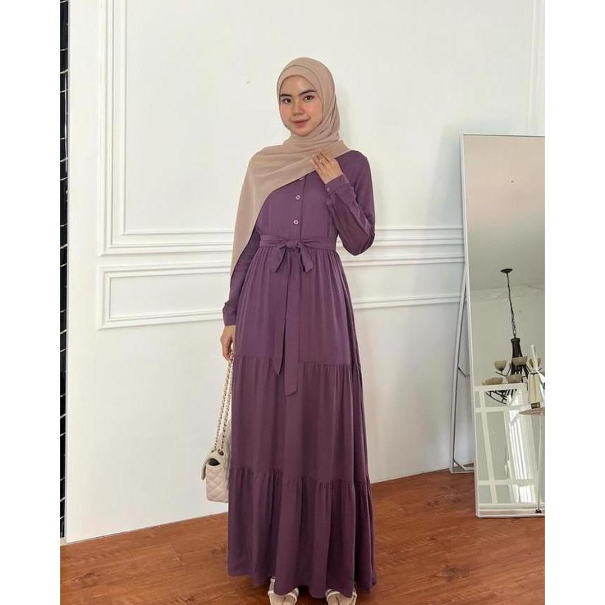 Shukyo- Elmiza - Naima Dress - Gamis Rayon Twill Dress Muslim Nita Terbaru