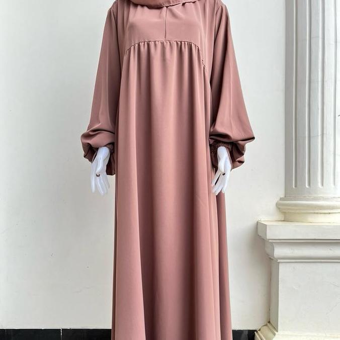 Shukyo- Mazaya Dress Lengan Balon Anti Uv By Alveera Hijab