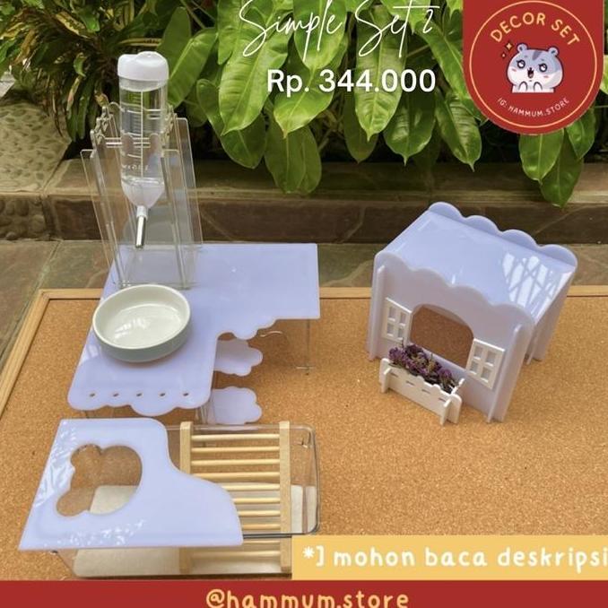 Set Kandang Hamster | Kandang Akrilik Hamster | Acrylic Hamster Cage | Rumah Hamster | Dekorasi Kand