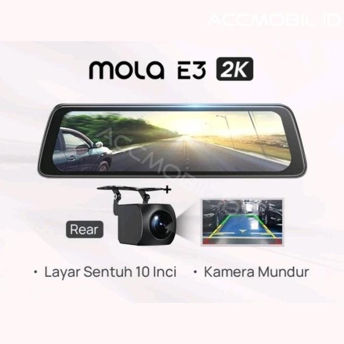 DDPAI Mola E3 DashCam kamera depan belakang + kamera mundur